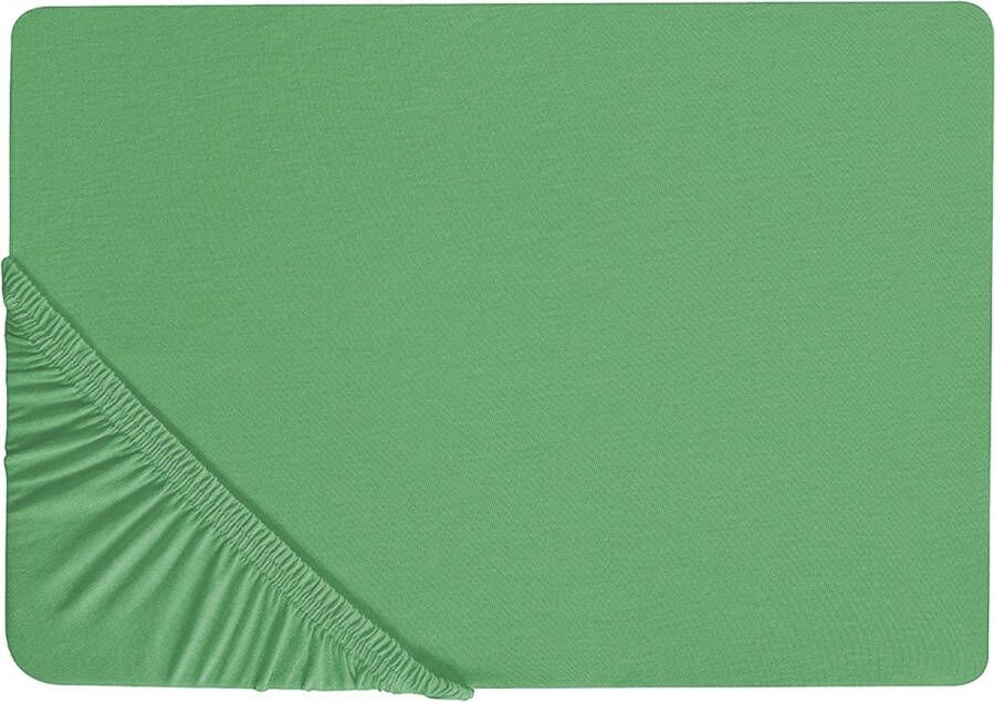 Beliani JANBU Laken Groen 180 x 200 cm Katoen