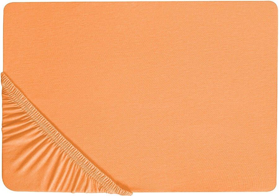 Beliani JANBU Laken Oranje 200 x 200 cm Katoen