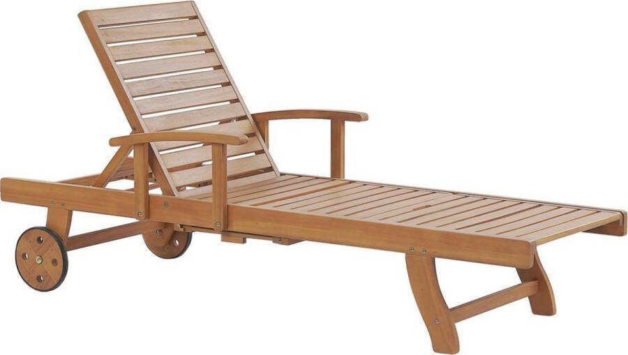 Beliani JAVA Strandstoel Lichte houtkleur Acaciahout