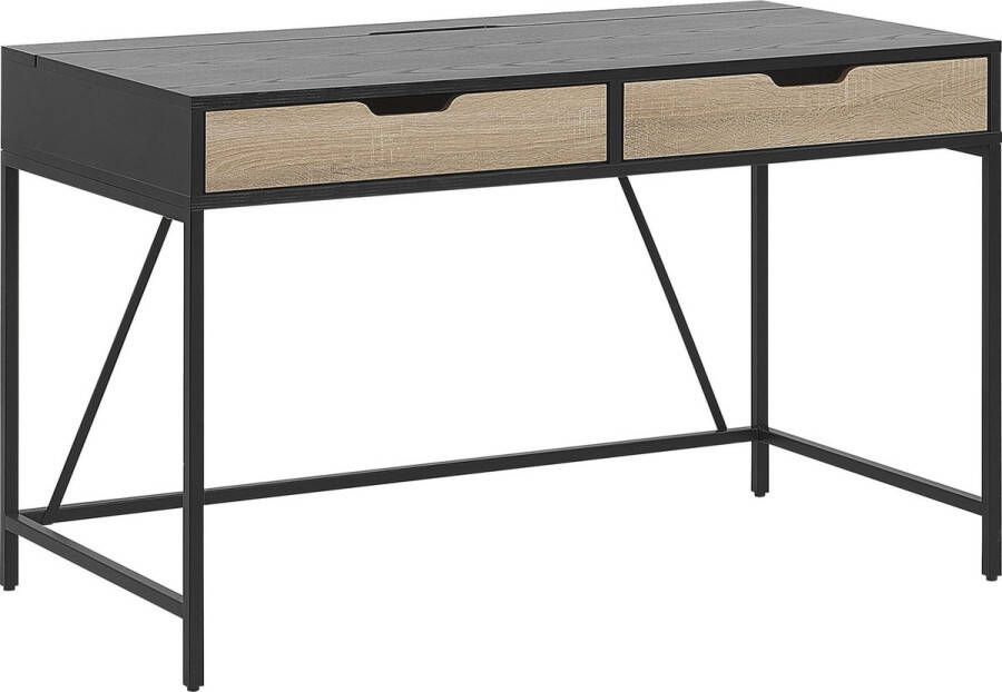 Beliani JENA Bureau-Lichte houtkleur-Vezelplaat