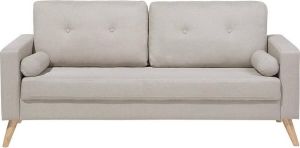 Beliani KALMAR Two Seater Sofa Beige Polyester