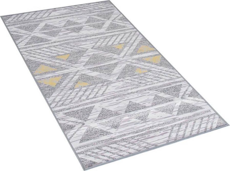 Beliani KARGI Vloerkleed grijs polyester