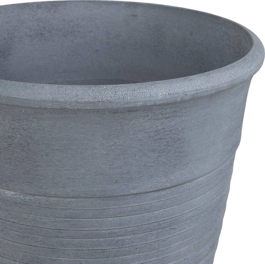Beliani KATALIMA Plantenbak Grijs 50 cm Polyresin