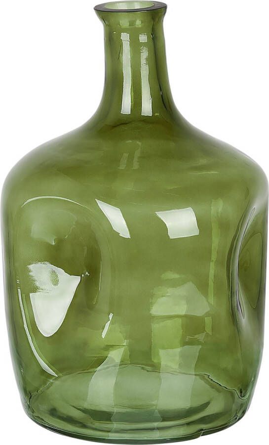 Beliani KERALA Bloemenvaas Groen 20 cm Glas