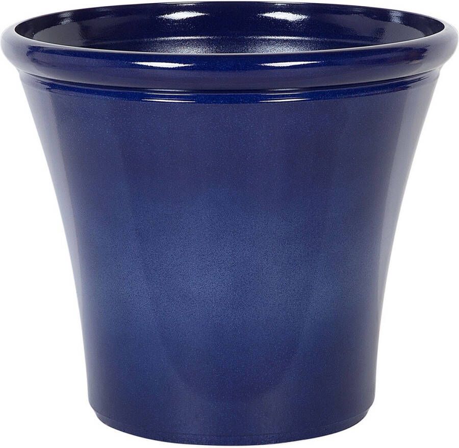 Beliani KOKKINO Plantenbak Blauw 50 cm Klei-vezelmengsel