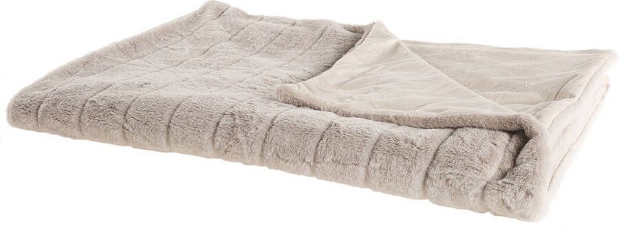 Beliani LABYAR Plaid Beige 150 x 200 cm Polyester