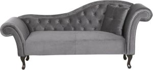 Beliani LATTES Chaise longue (rechtszijdig) Grijs