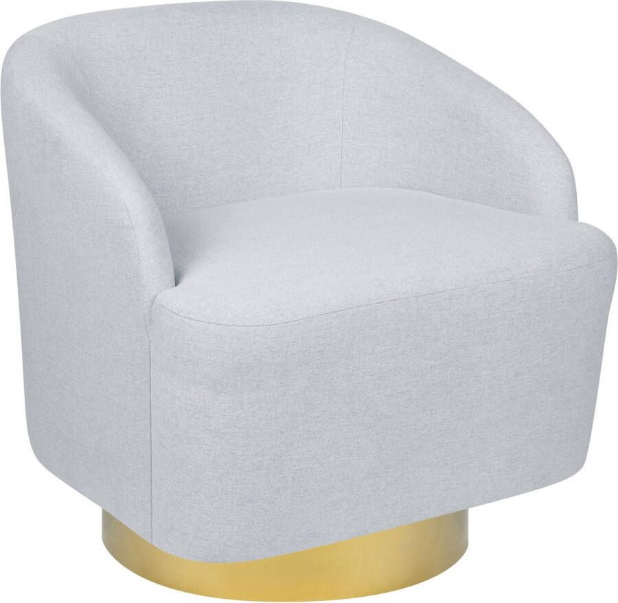 Beliani LAVIK Fauteuil Lichtgrijs Polyester