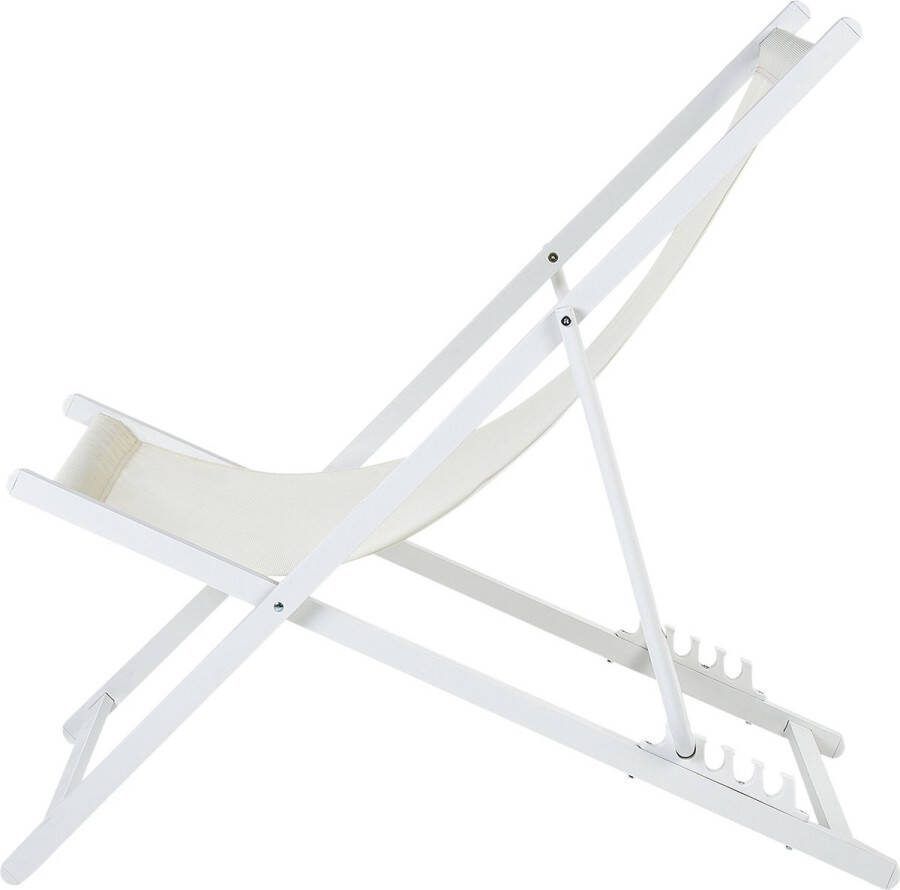 Beliani LOCRI II Strandstoel Wit Beige Polyester