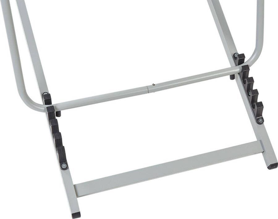 Beliani LOCRI II Strandstoel Wit Grijs Polyester