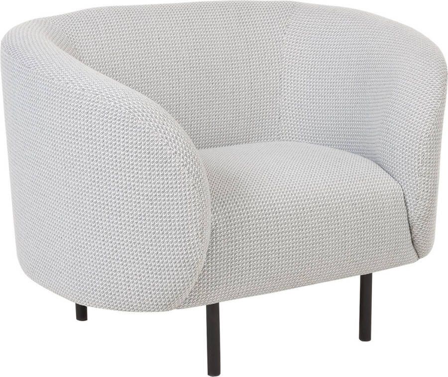 Beliani LOEN Fauteuil Wit Zwart Polyester