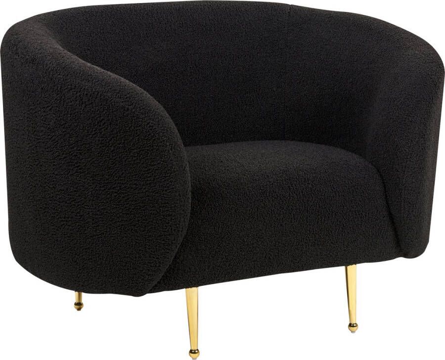 Beliani LOEN Fauteuil Zwart Polyester