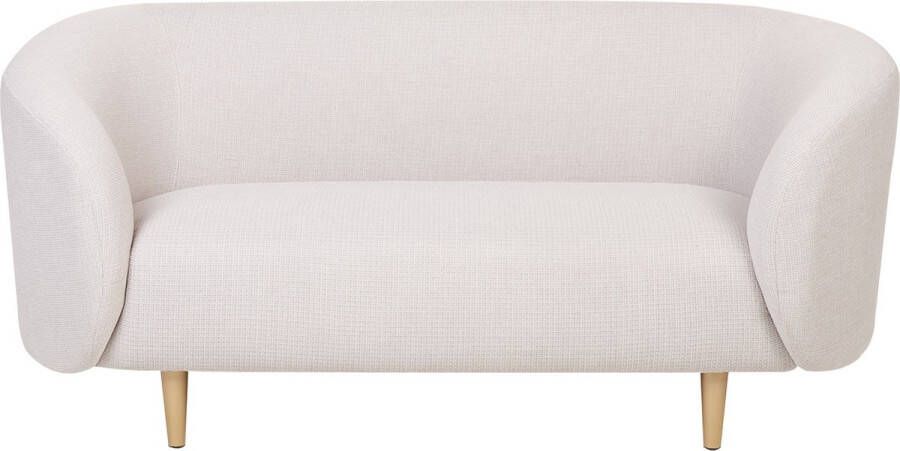 Beliani LOEN Two Seater Sofa Beige Polyester