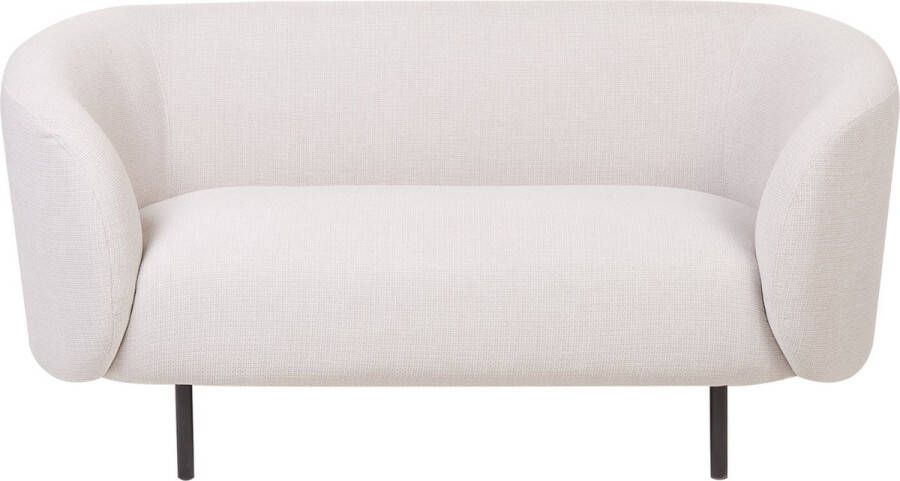 Beliani LOEN Tweezitsbank Beige Zwart Polyester