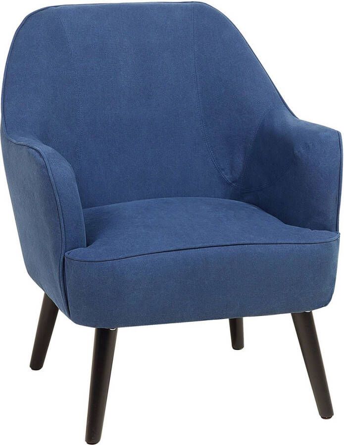 Beliani LOKEN Fauteuil-Blauw-Polyester