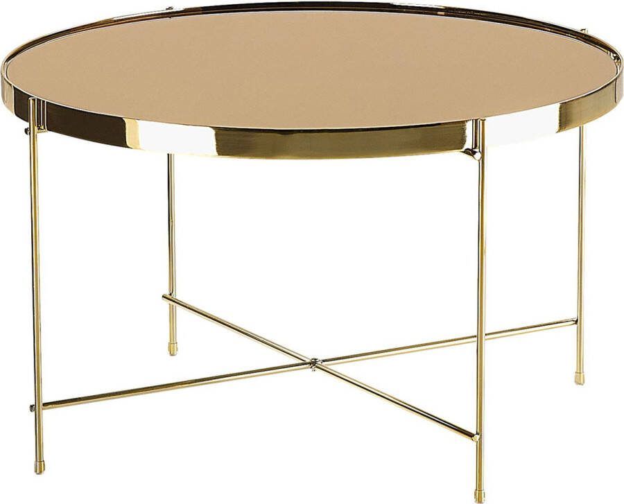 Beliani LUCEA Salontafel-Goud-Veiligheidsglas