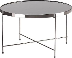 Beliani Lucea Salontafel-zilver-veiligheidsglas Ijzer