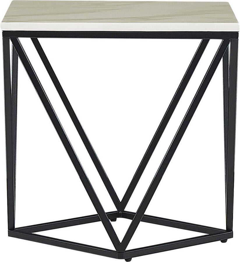 Beliani MALIBU Bijzettafel Beige MDF