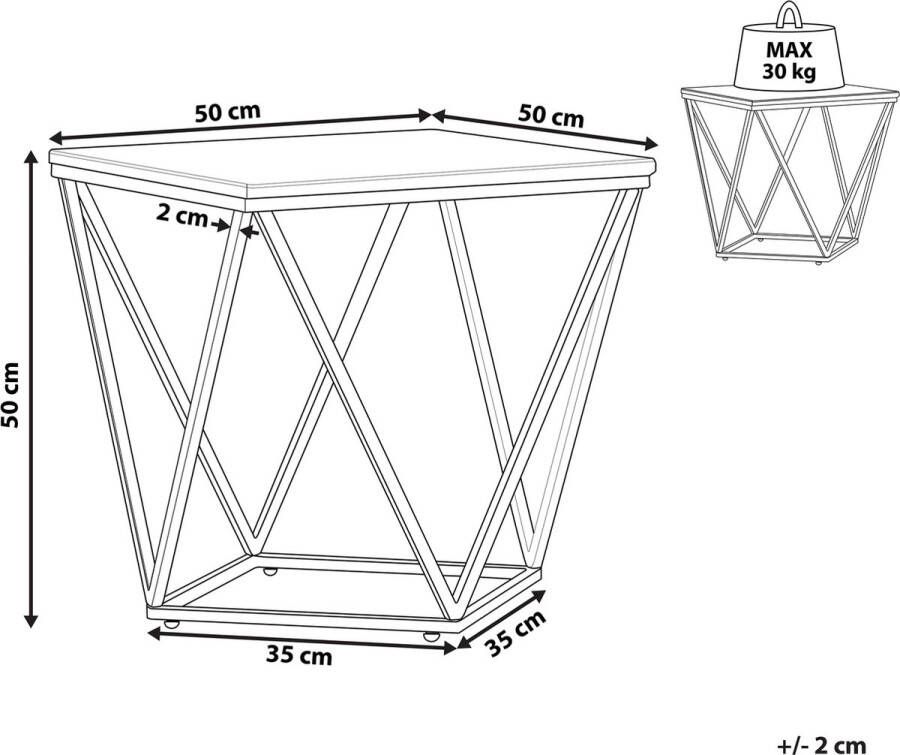 Beliani MALIBU Bijzettafel Zwart MDF