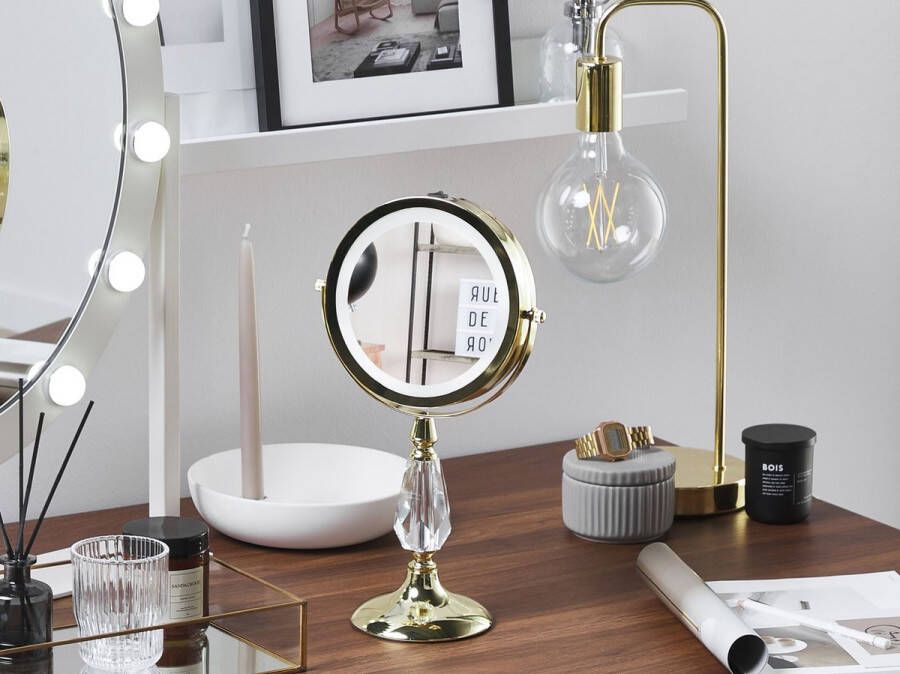 Beliani MAURY make-up spiegel Goud IJzer
