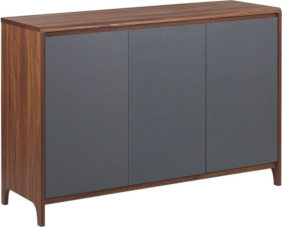 Beliani MEDFORT Sideboard Donkere houtkleur Vezelplaat