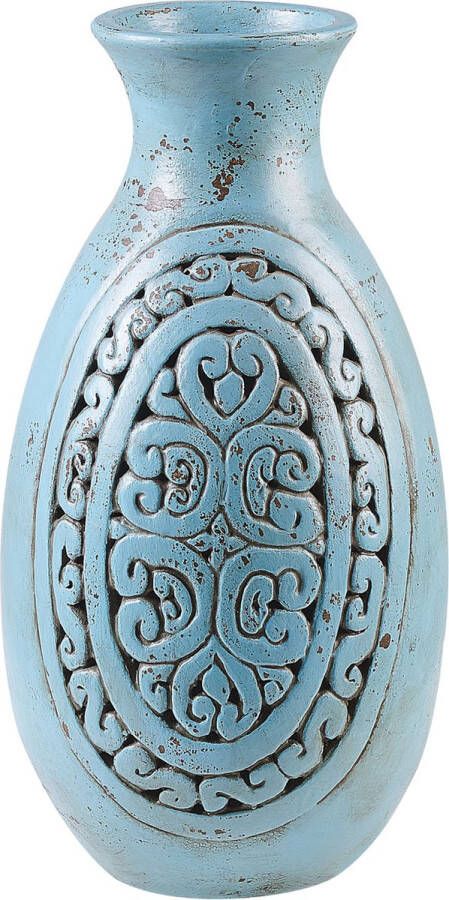 Beliani MEGARA Decoratieve vaas Blauw Terracotta
