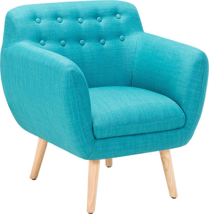 Beliani MELBY Chesterfield fauteuil Blauw Kunststof