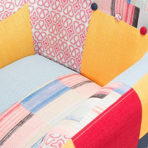 Beliani MELBY Chesterfield fauteuil multicolor Kunststof