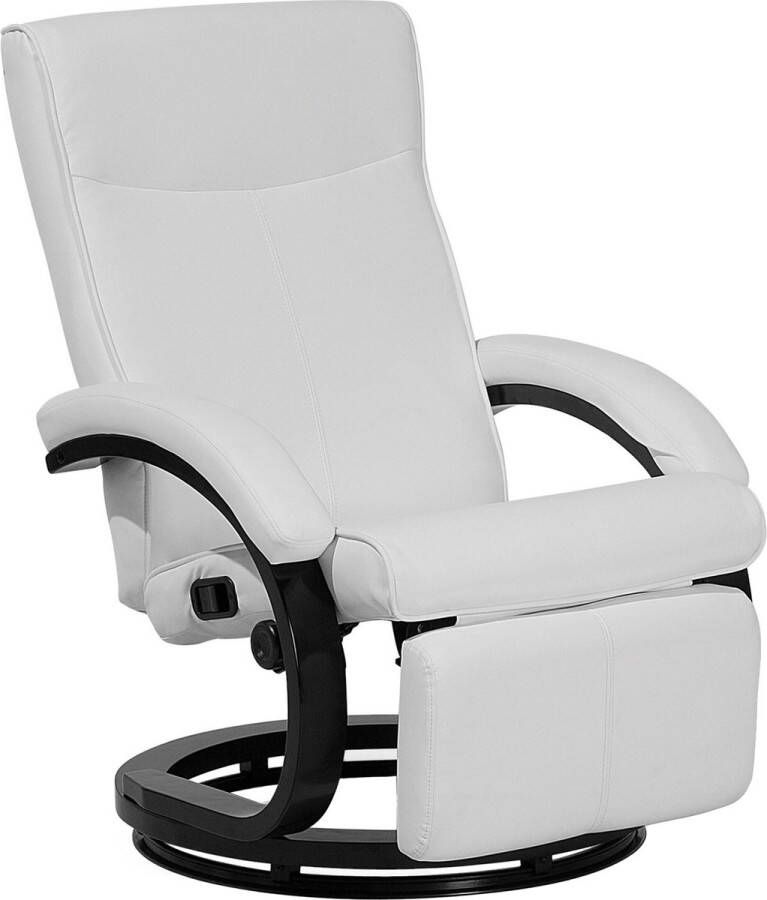 Beliani MIGHT TV-fauteuil Wit Kunstleer