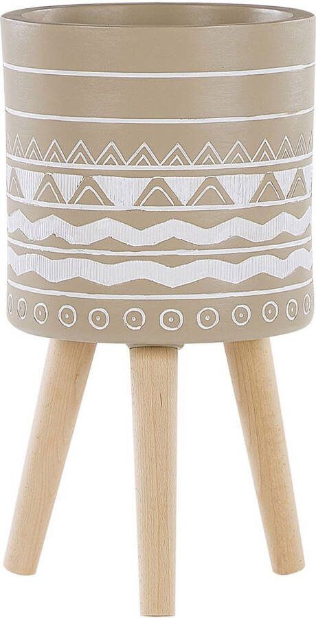 Beliani Milina Plantenbak Voor Buiten-beige-magnesiumoxide