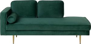Beliani MIRAMAS Chaise longue (linkszijdig) Groen