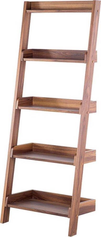 Beliani MOBILE TRIO Boekenkast Donkere houtkleur MDF