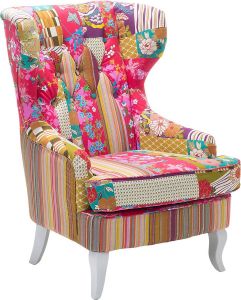 Beliani MOLDE Chesterfield fauteuil multicolor Kunststof