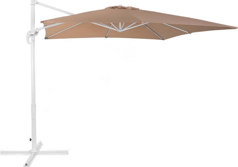 Beliani Monza Cantilever Parasol-beige-polyester