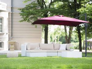 Beliani Monza Cantilever Parasol-rood-polyester