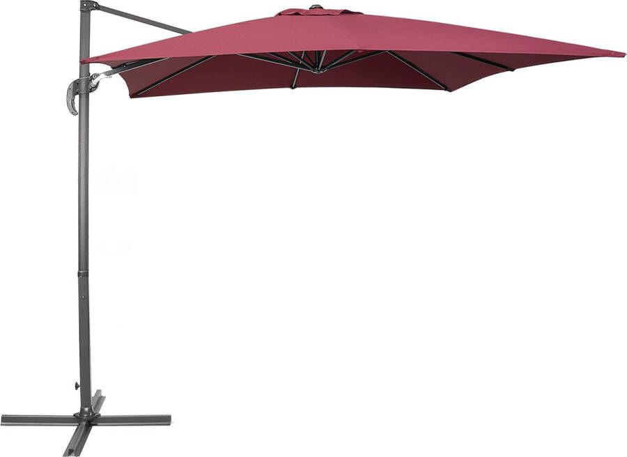 Beliani Monza Cantilever Parasol-rood-polyester
