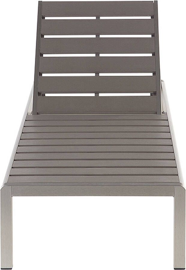 Beliani NARDO Strandstoel Grijs Aluminium