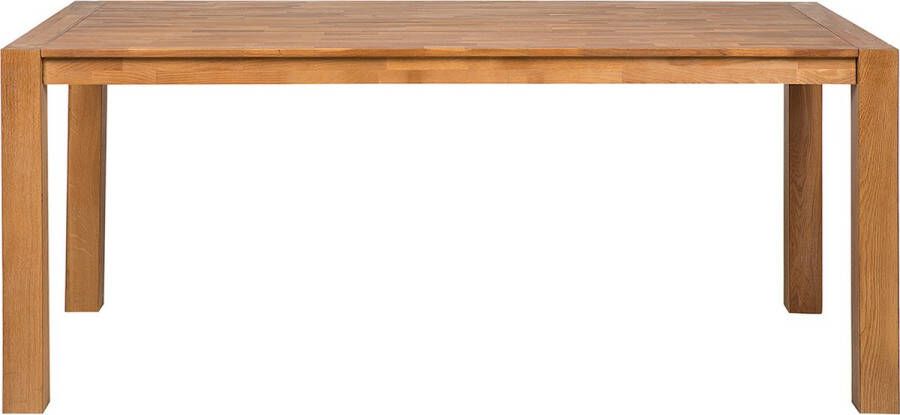 Beliani NATURA Eettafel Lichte houtkleur 85 x 180 cm Eikenhout