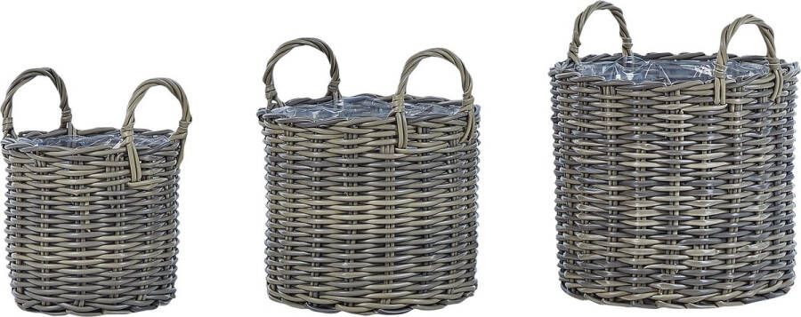 Beliani Nikiti Plantenbak Voor Buiten-bruin-pe Rotan