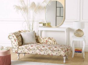 Beliani NIMES Chaise Lounge (L) Multicolor Polyester