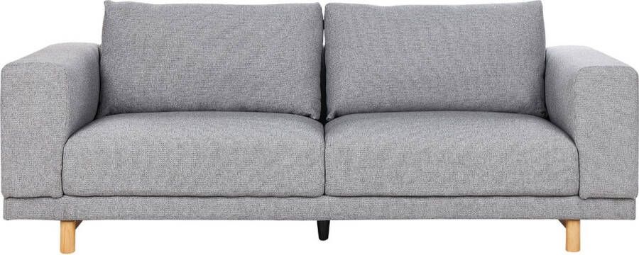 Beliani NIVALA Driezitsbank Lichtgrijs Polyester