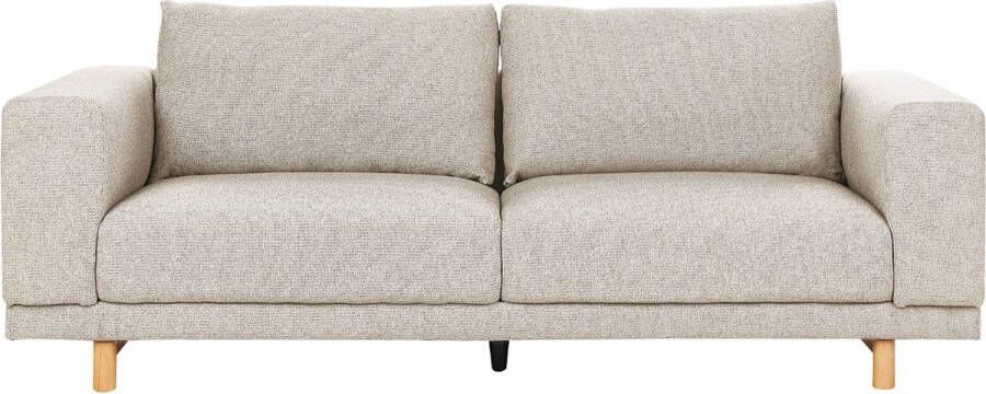 Beliani NIVALA Driezitsbank Lichtbeige Polyester