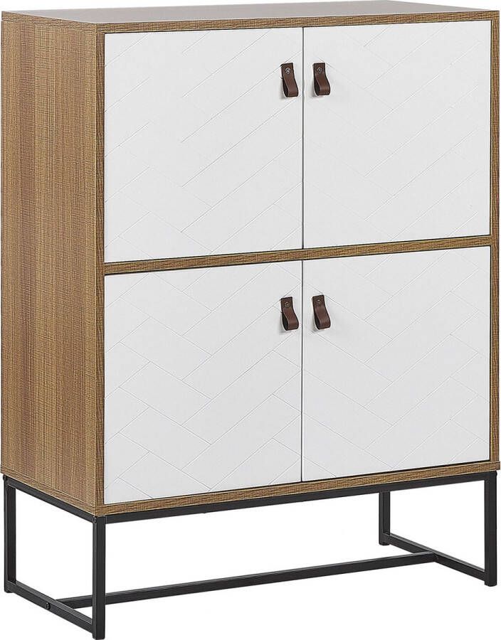 Beliani NUEVA Sideboard Lichte houtkleur MDF