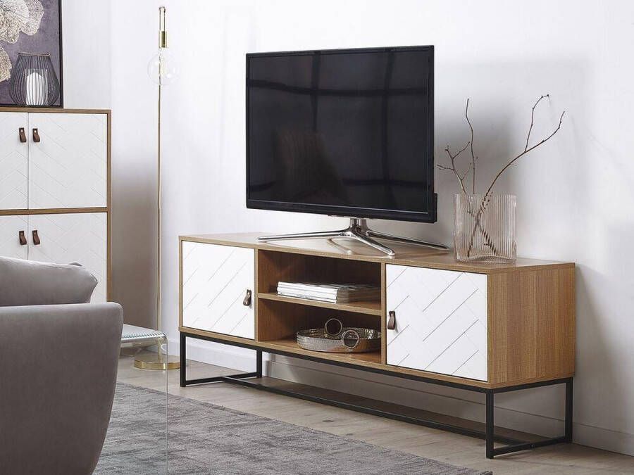 Beliani NUEVA TV-meubel Lichte houtkleur MDF