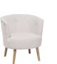 Beliani ODENZEN Club Chair Wit Polyester - Thumbnail 1