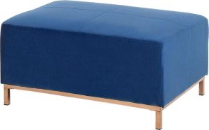 Beliani Oslo Ottomaan-blauw-fluweel