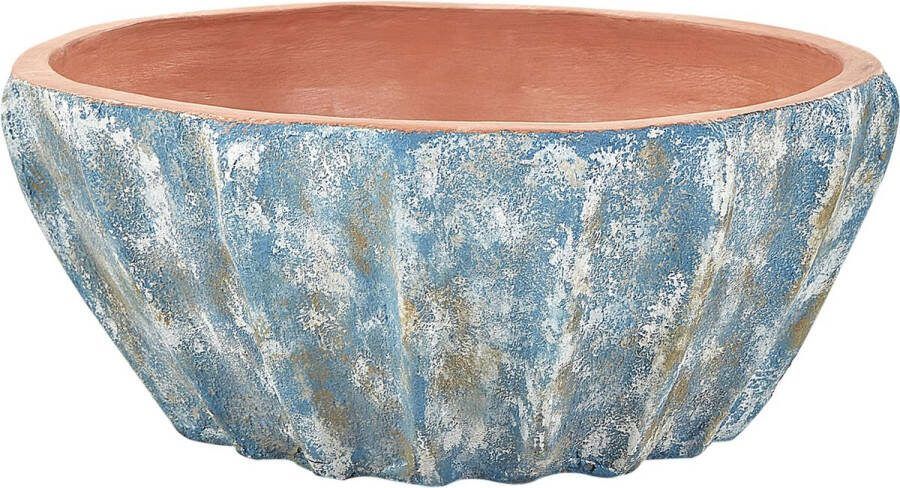 Beliani OSTRYA Bloempot Blauw ⌀ 51 cm Terracotta