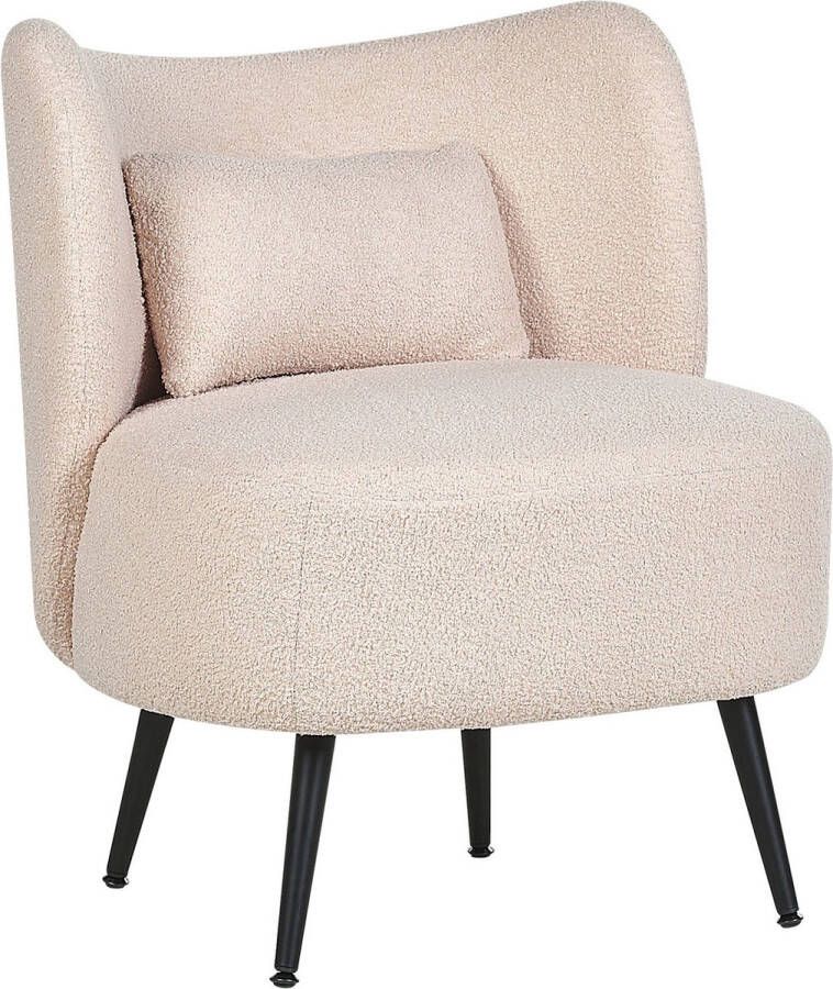 Beliani OTSBY Fauteuil-Beige-Bouclé