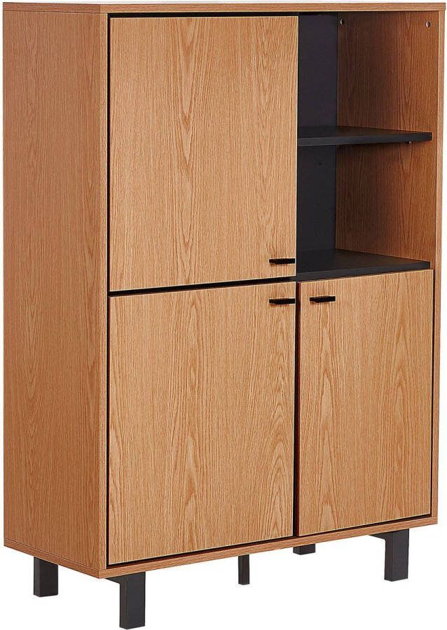 Beliani PARAMOUNT Sideboard Lichte houtkleur Vezelplaat