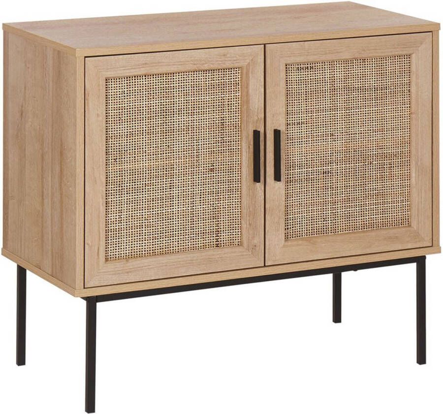 Beliani PASCO 2 Door Sideboard Lichte houtkleur Vezelplaat